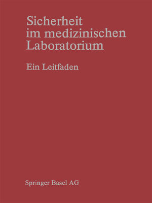 cover image of Sicherheit im medizinischen Laboratorium